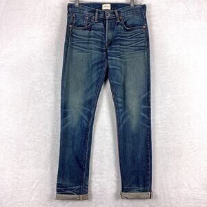 Simon Miller Jeans Mens 29x34 (30x32) Faded Whiskered Selvedge Parkview Slim USA